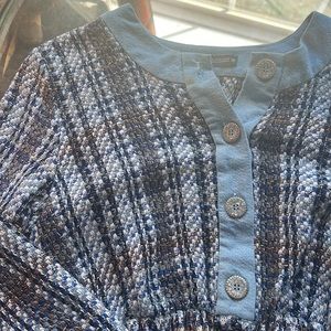 Zara tweed long sleeve shirt